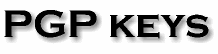 PGP keys