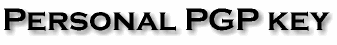 Personal PGP key